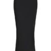 Ruby Black Satin Lace Trim Midi Skirt