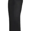 Ruby Black Satin Lace Trim Midi Skirt