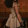 Saasha Gold Jacquard Mini Dress