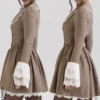 Sable Brown Puppytooth Check Mini Dress