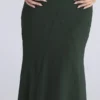 Sacha Forest Green Georgette Panelled Maxi Dress