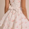 Sade Rose Print Stretch Cotton Mini Dress