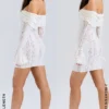 Sadie Vintage Cream Floral Lace Off Shoulder Mini Dress