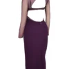 Safiya Black Grape Maxi Dress