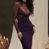 Safiya Black Grape Maxi Dress