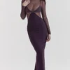 Safiya Black Grape Maxi Dress