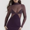 Safiya Black Grape Maxi Dress