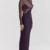 Safiya Black Grape Maxi Dress