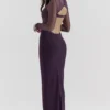 Safiya Black Grape Maxi Dress
