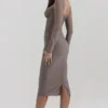 Safran Mocha Corset Midi Dress