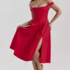 Saira Scarlet Midi Sundress