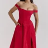 Saira Scarlet Midi Sundress