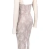 Saisha Ivory Lace Long Sleeve Midi Dress