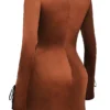 Sakina Copper Satin Mini Dress