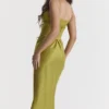 Salma Chartreuse Satin Slip Dress