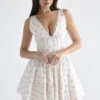 Salma Rose Print Mini Dress