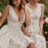 Salma Rose Print Mini Dress
