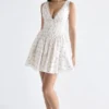 Salma Rose Print Mini Dress