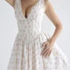 Salma Rose Print Mini Dress