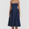 Samaria French Navy Corset Sundress