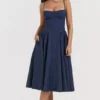 Samaria French Navy Corset Sundress