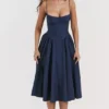 Samaria French Navy Corset Sundress