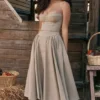 Samaria Taupe Corset Sundress