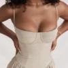 Samaria Taupe Corset Sundress