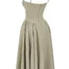 Samaria Taupe Corset Sundress