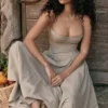 Samaria Taupe Corset Sundress