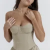 Samaria Taupe Corset Sundress