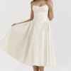 Samaria Vintage Cream Corset Sundress