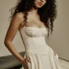 Samaria Vintage Cream Corset Sundress