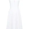 Samaria White Corset Midi Dress