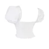 Samaya White Gathered Top