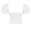 Samaya White Gathered Top