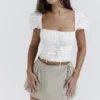 Tatum Stone Pleated Wrap Mini Skirt