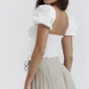 Tatum Stone Pleated Wrap Mini Skirt