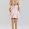 Samida Pink Satin Corset Mini Dress