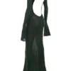 Sancha Forest Green Knit Maxi Dress