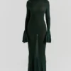 Sancha Forest Green Knit Maxi Dress