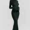 Sancha Forest Green Knit Maxi Dress