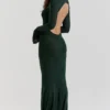 Sancha Forest Green Knit Maxi Dress