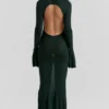 Sancha Forest Green Knit Maxi Dress