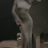 Sancha Steel Metallic Maxi Dress