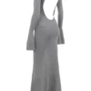 Sancha Steel Metallic Maxi Dress