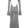 Sancha Steel Metallic Maxi Dress