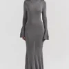 Sancha Steel Metallic Maxi Dress