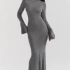 Sancha Steel Metallic Maxi Dress
