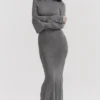 Sancha Steel Metallic Maxi Dress